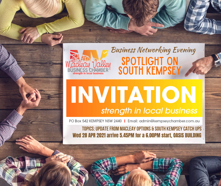 Macleay Valley Chamber Evening, Spotlight on South Kempsey, 28 April 2021